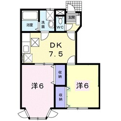 阿倉川駅 徒歩39分 1階の物件間取画像